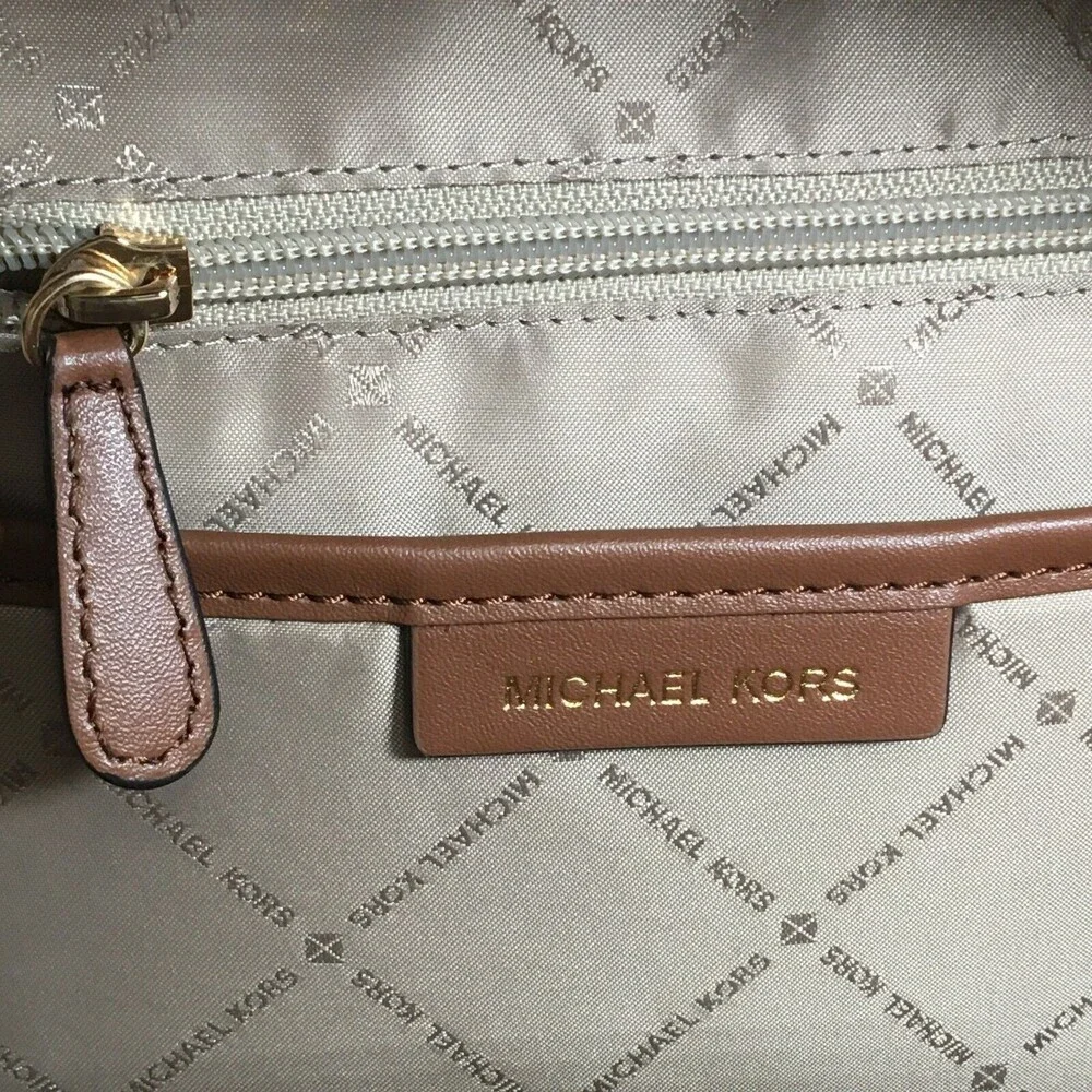 Michael Kors Kenly Backpack Medium Signature Logo Shoulder Satchel School Bag